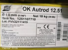 Zvárací drôt ESAB OK Autrod 12.51 -0,8mm,1,0mm1.2mm