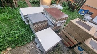 Dlažba, obkladačky, rôzne druhy a rozmery