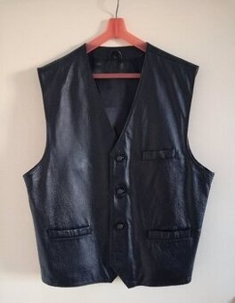 pánska koženná vesta ( NOVÁ) vel. 52