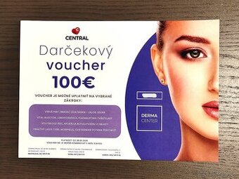 Predám darčekový voucher v hodnote 100€ do Derma Center