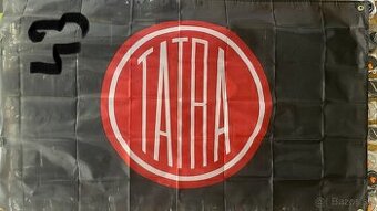 43 - Banner - vlajka TATRA logo - černý podklad 90x150