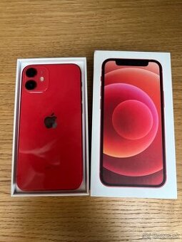 Predám iPhone 12 MINI 64GB, RED, TOP stav, VOLNY, 85%