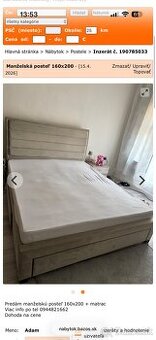 Postel + skrina