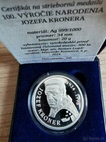 Predám striebornú medailu Jozef Króner