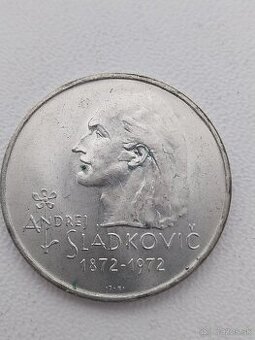Mince 20 kčs Sládkovič- Varianta bokombrady