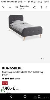 Posteľ JYSK Kongsberg 90x200