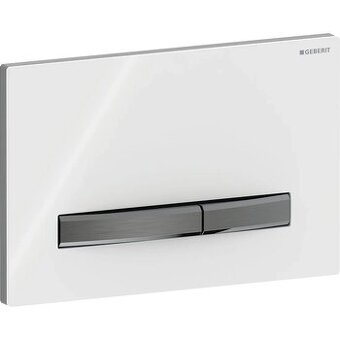 Geberit Sigma50 tlačidlo splachovania, biela/čierny chróm