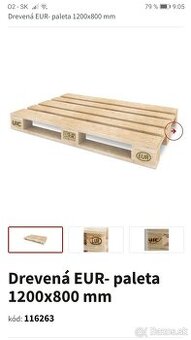 EUROPALETY 1200X800 cisto nove