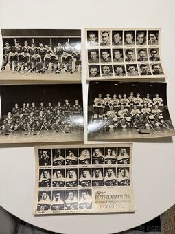 Predam velke formaty pohladnic  hokejistami 1952 a 1959