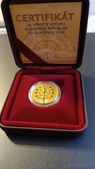 Sada zlatej a striebornej medaily 20.výročie vstupu SR do EÚ - 1