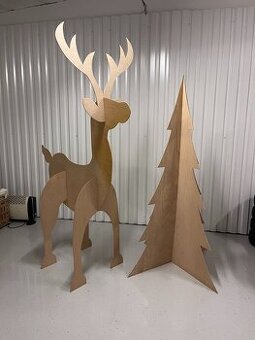 Dekorácia jeleň a strom