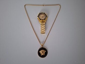 Zlatý set – Elegantné hodinky, retiazka (1)