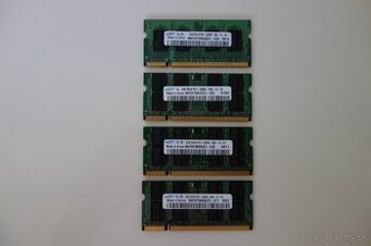 1-2 GB DDR2 RAM moduly do notebooku
