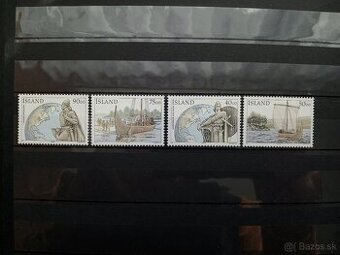 Poštové známky č.797 - Island - Vikingovia a lode komplet