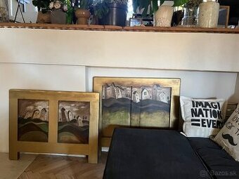 Stará zreštaurovaná posteľ 90x200cm