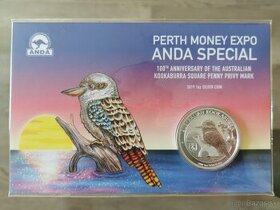 Australia - Kookaburra 100th Anniversary Square Penny Privy - 1
