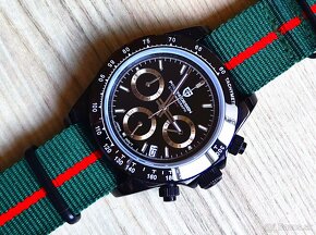Luxusné hodinky - Pagani Design Black Silver 2 typy náramkov