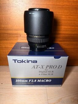 Tokina 100mm f/2,8 PRO D makro objektiv, nikon F