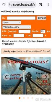 Predám rybarsky stojan