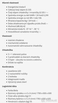 Chladnička Candy