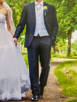 Svadobný oblek vesta a košeľa Adam