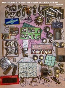 RETRO FORMIČKY, KOŠÍČKY, VANIČKY, ORIEŠKY, VYKRAJOVAČKY