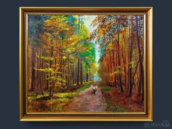 Prechádzka lesom, J.Gorlechacher, 1010 × 870 mm