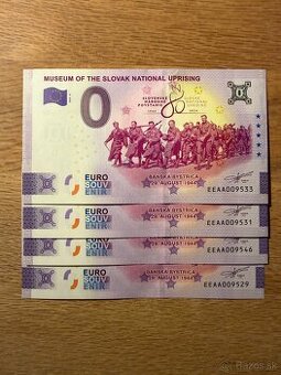 0 euro bankovka Snp