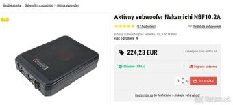 Aktívny subwoofer Nakamichi NBF10.2A 150W/ 900Wmax