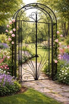Dekoračná kovová brána