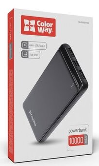PowerBank ColorWay 10 000 mAh Slim CW-PB100LPF2BK nabijacka