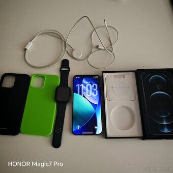 Iphone 12 pro Max biely +Apple watch 7 44 mám