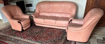 Luxusní italská kožená sedací souprava 3+1+1, 5252