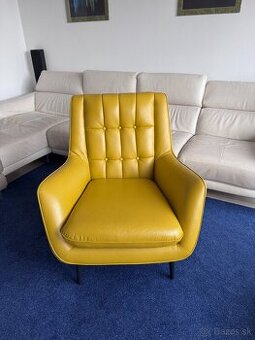 Dizajnové kožené kreslo