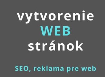 WEB stránky, SEO, reklama