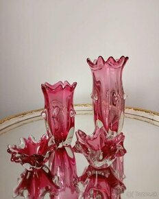 Hutné sklo  váza miska