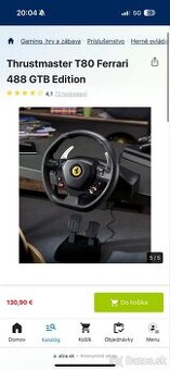 Volant na PS5 Thrustmaster T80 Ferrari 488 GTB Edition