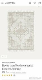 Rucne tkany bavlneny vintage koberec