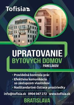Upratovanie bytových domov (panelákov) Bratislava