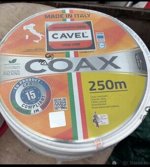 Predám kvalitný koaxiálny kábel značky CAVEL, typ KF114 PVC