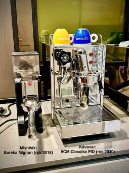 Predám Espresso SET: ECM Classika PID + Eureka Mignon