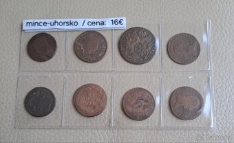Mince RU uhorske, kreuzere....
