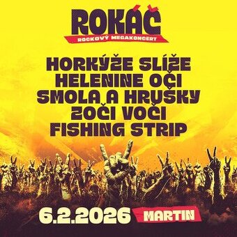 Lístky na Rokáč v Martine 6.2.2026