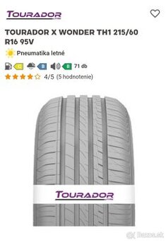 Pneumatiky Tourador X Wonder TH1 215/60 R16 95V