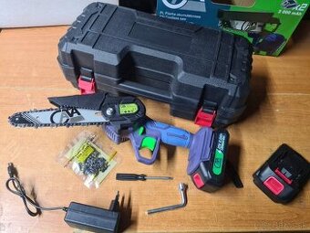 Akumulátorová reťazová píla + 2 x aku + reťaz + nabíjačka