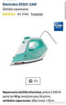 Naparovacia žehlička Electrolux