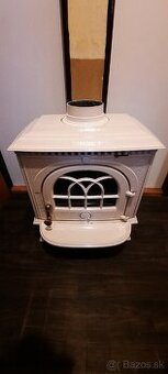 JOTUL F8 Nórske liatinové kachle 12kw Slonová kosť smalt