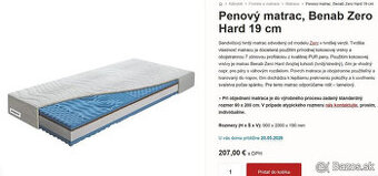 2ks kvalitne vysoke matrace