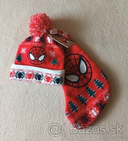 Nová zimná spiderman čiapka + ponožka