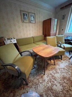 Retro set kreslo pohovka sedacia súprava